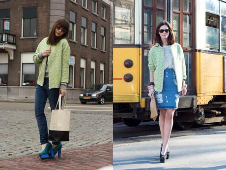 The neon yellow tweed jacket