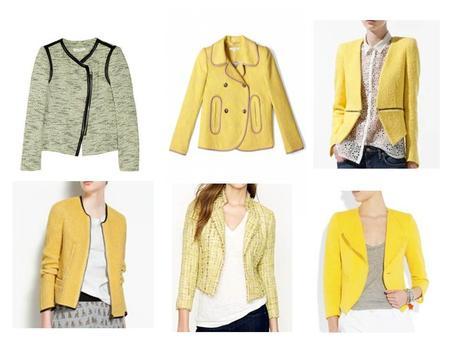 The neon yellow tweed jacket