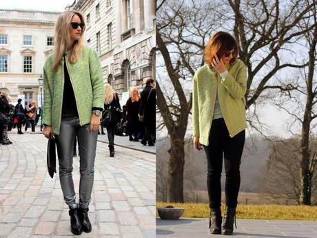 The neon yellow tweed jacket