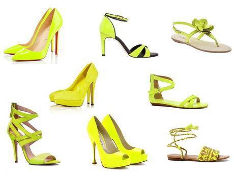 The neon yellow shoes