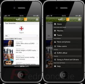 Euro 2012 application for Android and the iPhone has been available, Free