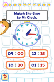 Tell the Time with Bubbimals iPad / iPhone App, Match the time