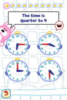 Tell the Time with Bubbimals iPad / iPhone App, Choose the time