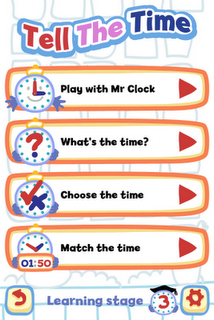 Tell the Time with Bubbimals iPad / iPhone App, Learning Modes