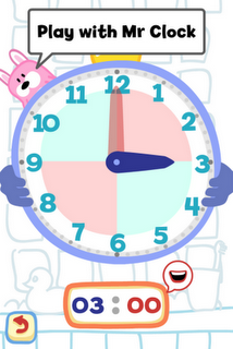 Play with Mr Clock, Tell the Time with Bubbimals iPad / iPhone App
