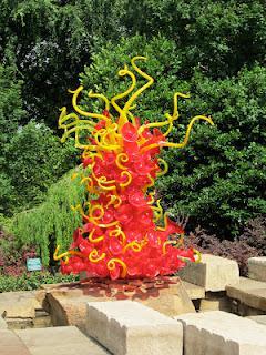 Dallas Arboretum Blooms with Chihuly Glass Sculptures