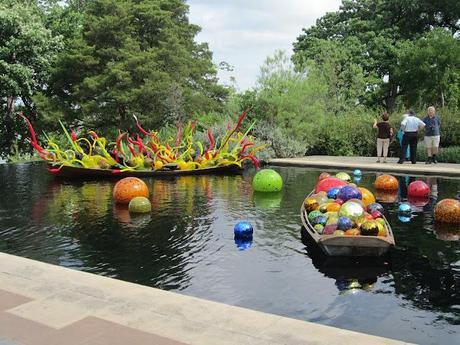 Dallas Arboretum Blooms with Chihuly Glass Sculptures