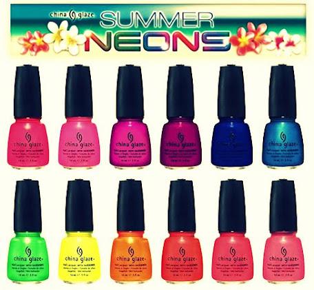 China Glaze Summer Neons Nail Polish Collection Summer 2012