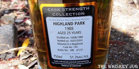 1988 Signatory Vintage Highland Park 25 Years Label