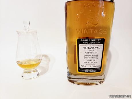 An intensely peated whisky that is now sold out, the 1988 Signatory Vintage Highland Park 25 Years Color is a whisky worth seeking out a sip of as a specialty bar with a deep selection.