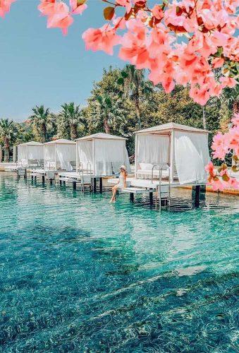 unique honeymoon destinations pool in hotel gezginnis