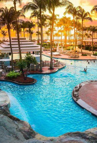 unique honeymoon destinations pool in hotel stevefrancees