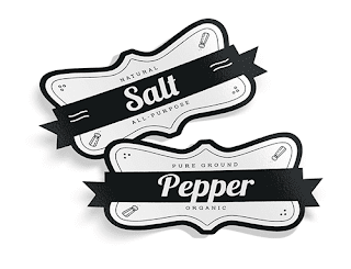 Image: Salt and Pepper - vintage food label