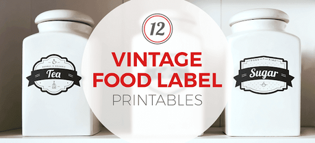 Image: 12 Vintage Food Label Printables