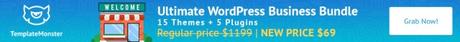 Ultimate WordPress Business Bundle By Template Monster Pay Less Than $5/Theme