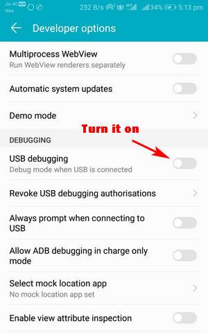 How to Enable developer options and debugging on Android 4.2 or upper