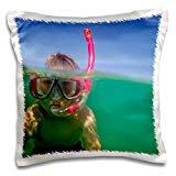 Image: Danita Delimont | Snorkeling | Boy snorkling, Kauai, Hawaii | Pillow Case