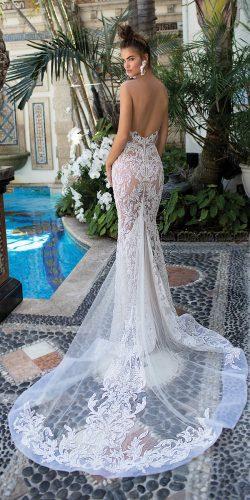 sheath lace fit and flare low back sleeveless berta wedding dresses 2019