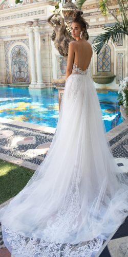 berta a line low back with over skirt spaghetti straps wedding dresses 2019