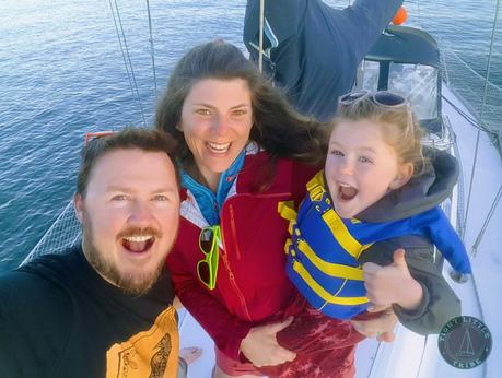 Family on a sailboat