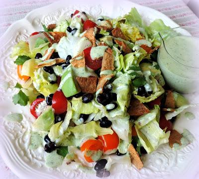 Mexican Salad with a Coriander Lime Dressing