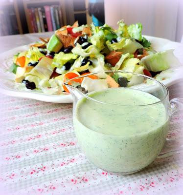 Mexican Salad with a Coriander Lime Dressing