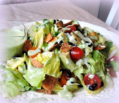 Mexican Salad with a Coriander Lime Dressing