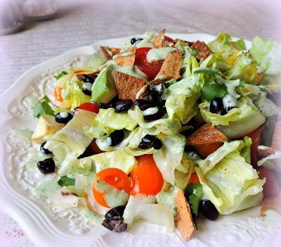 Mexican Salad with a Coriander Lime Dressing