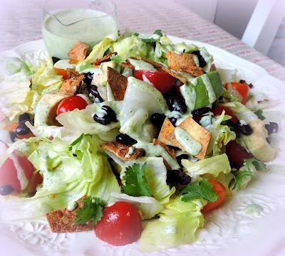 Mexican Salad with a Coriander Lime Dressing