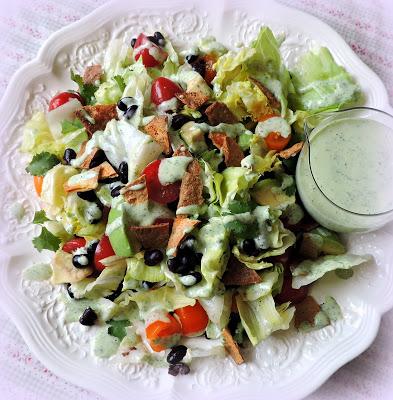 Mexican Salad with a Coriander Lime Dressing