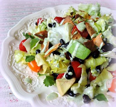 Mexican Salad with a Coriander Lime Dressing