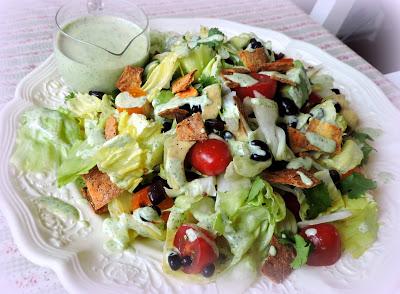 Mexican Salad with a Coriander Lime Dressing