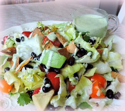 Mexican Salad with a Coriander Lime Dressing