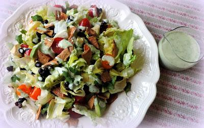 Mexican Salad with a Coriander Lime Dressing