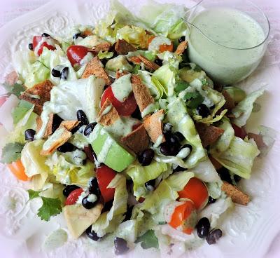 Mexican Salad with a Coriander Lime Dressing