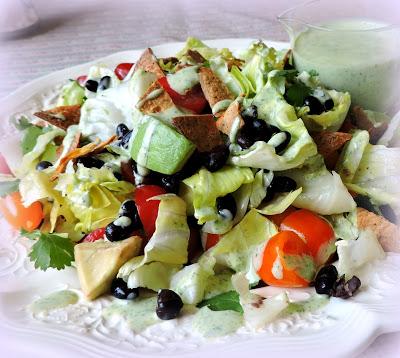 Mexican Salad with a Coriander Lime Dressing