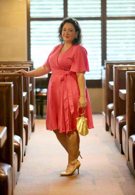 What I Wore: Pink Wrap Dress