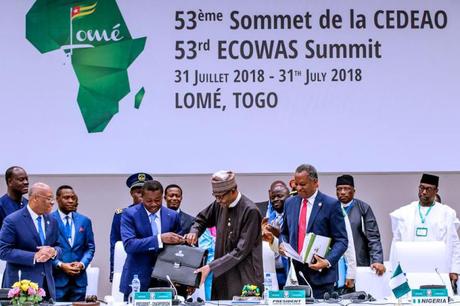 See How President Buhari Reacted To Being Elected New ECOWAS Chairman (Photos)