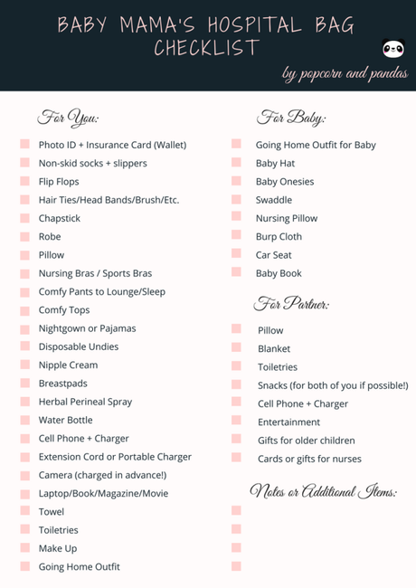 Baby Mama’s Hospital Bag Checklist