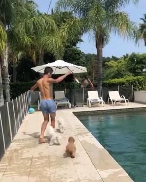 Novak Djokovic Celebrates His Instagram Milestone…Doggie Style!