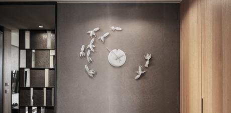Haoshi Goldfish Goodluck Nonstop DIY Modern Classic Wall Clock