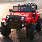 Kids Ride On Jeep 12V Power (With Big Wheels and Remote Control, Red)