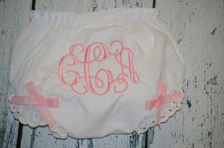 Monogrammed Bloomers with Bows