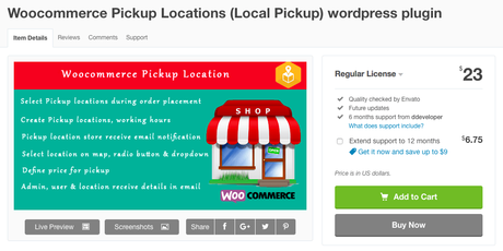 WooCommerce Pickup Locations