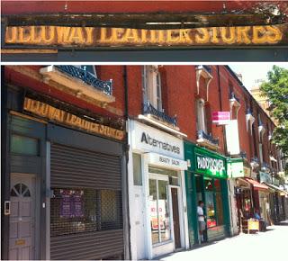 Holloway Leather Stores – lovely carved wooden shop sign reveal in N7 Holloway Leather Stores – lovely carved wooden shop sign reveal in N7