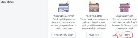 how to delete shopify account