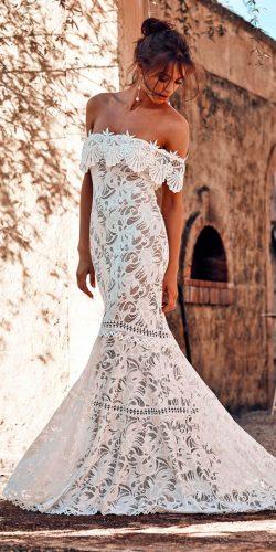 grace loves lace wedding dresses straight off the shoulder lace bohemian romantic cien