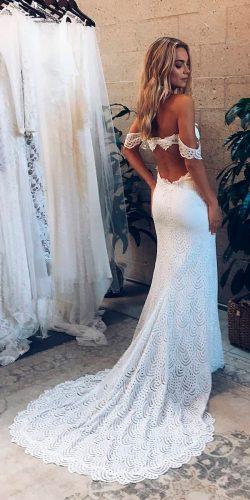 grace loves lace wedding dresses beach sheath fit and flare backless off the shoulder lace