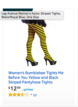 Fashion & Fiction: Why I NEED Some Bumble Bee Tights. Now.