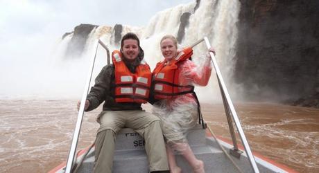 Enchanting Travels guests Mr and Mrs Cullum at Iguazu Falls